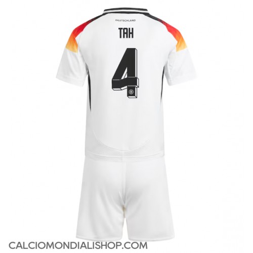 Maglie da calcio Germania Jonathan Tah #4 Prima Maglia Bambino Europei 2024 Manica Corta (+ Pantaloni corti)